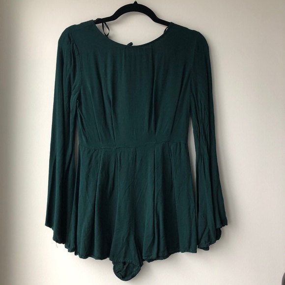 Preloved Forest Green Romper - Picture 1 of 6